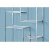 Monarch Specialties Bookshelf, Bookcase, Etagere, 72"H, Office, Bedroom, Metal, Tempered Glass, Grey, Clear I 7158